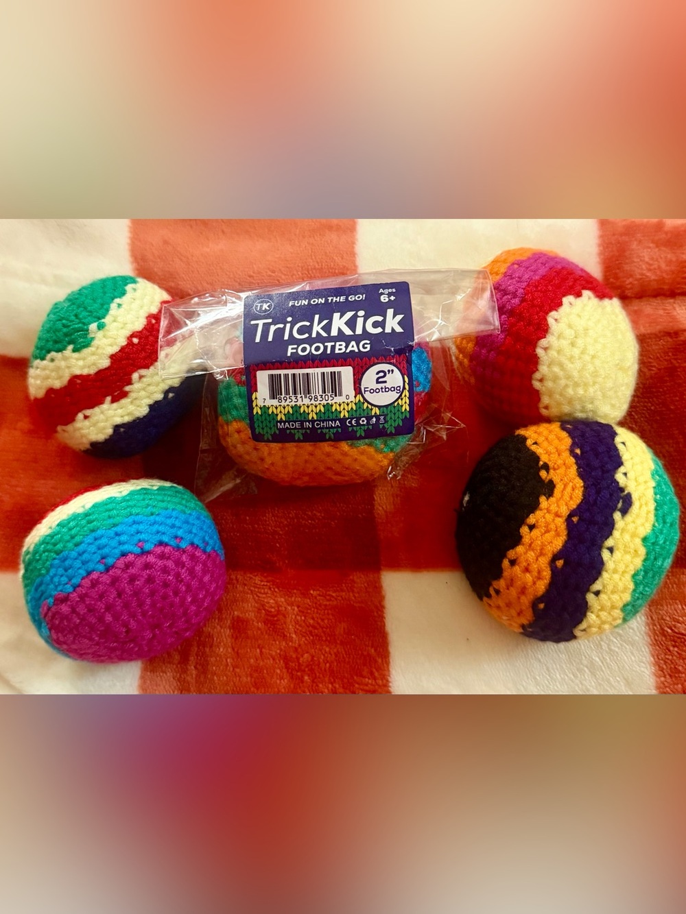 TrickKick Multicolor Crocheted Footbag/Hacky Sac